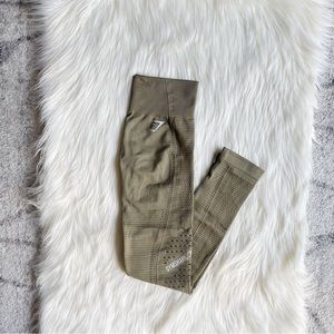 Gymshark flawless knit leggings in khaki green